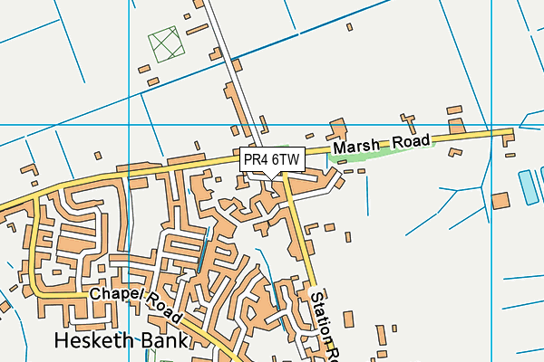 PR4 6TW map - OS VectorMap District (Ordnance Survey)