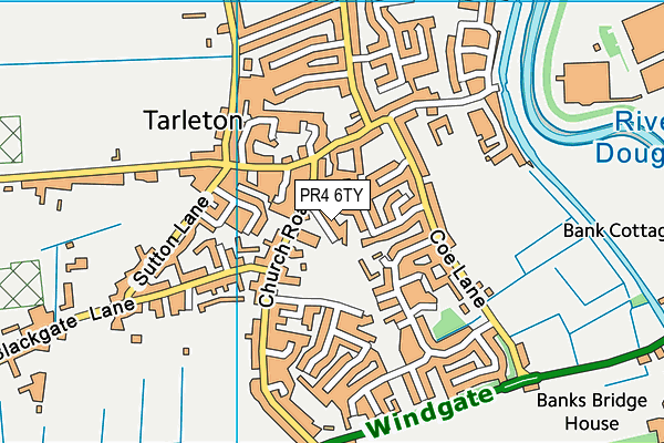 PR4 6TY map - OS VectorMap District (Ordnance Survey)