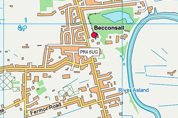 PR4 6UG map - OS VectorMap District (Ordnance Survey)