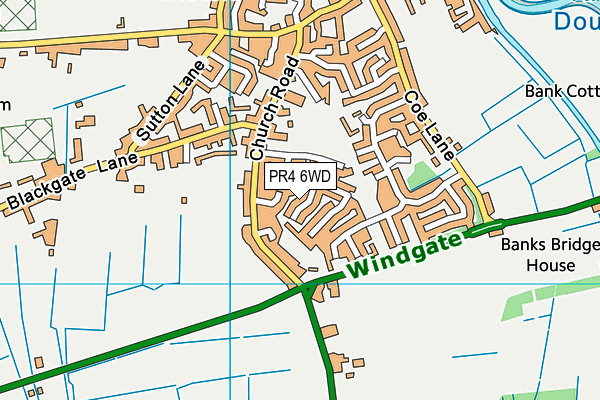 PR4 6WD map - OS VectorMap District (Ordnance Survey)