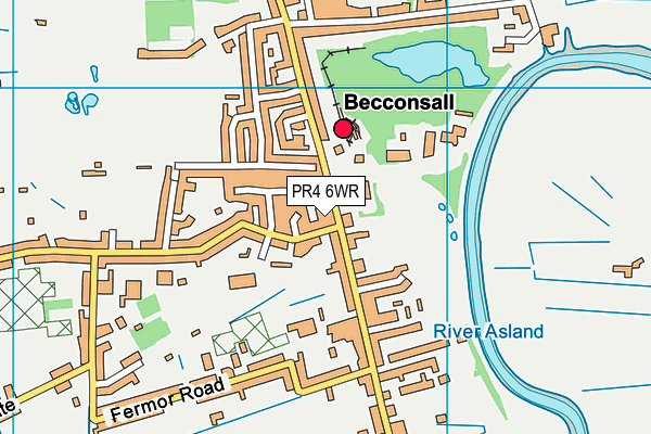 PR4 6WR map - OS VectorMap District (Ordnance Survey)