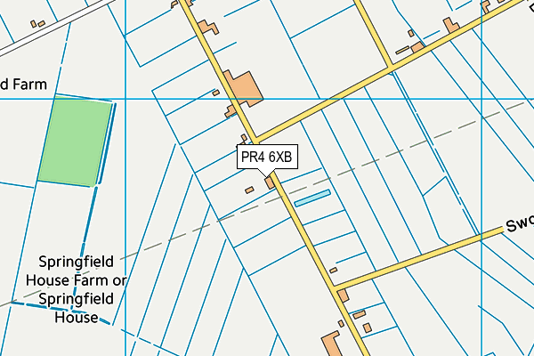 PR4 6XB map - OS VectorMap District (Ordnance Survey)