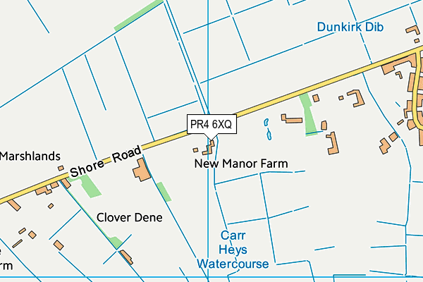 PR4 6XQ map - OS VectorMap District (Ordnance Survey)