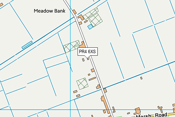 PR4 6XS map - OS VectorMap District (Ordnance Survey)