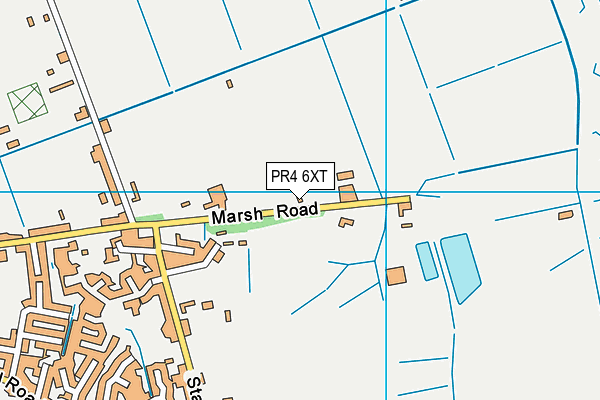 PR4 6XT map - OS VectorMap District (Ordnance Survey)