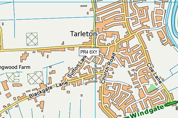 PR4 6XY map - OS VectorMap District (Ordnance Survey)