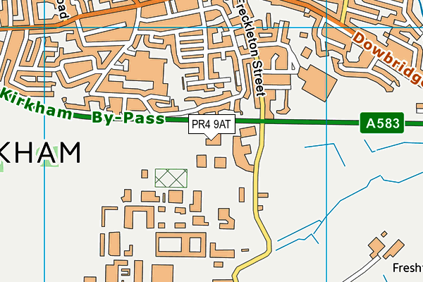 PR4 9AT map - OS VectorMap District (Ordnance Survey)