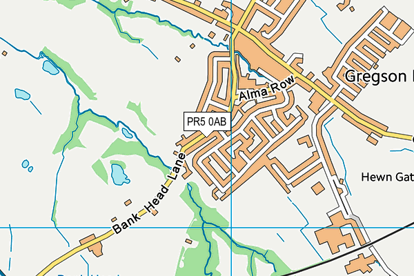 PR5 0AB map - OS VectorMap District (Ordnance Survey)