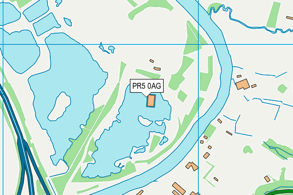 PR5 0AG map - OS VectorMap District (Ordnance Survey)