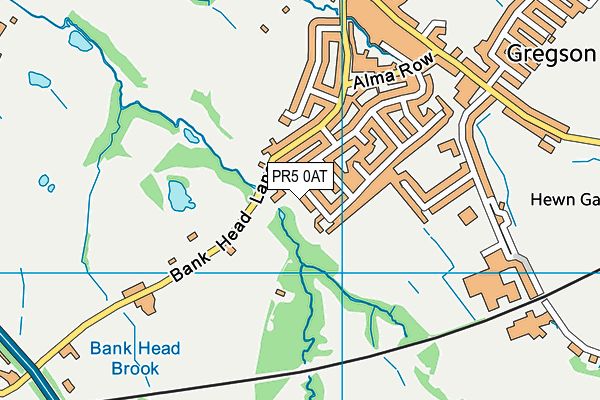 PR5 0AT map - OS VectorMap District (Ordnance Survey)