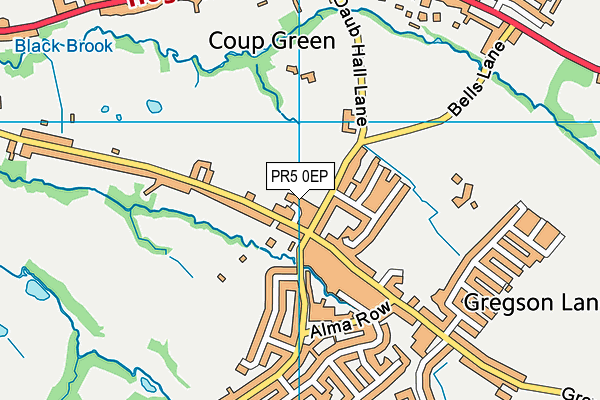 PR5 0EP map - OS VectorMap District (Ordnance Survey)