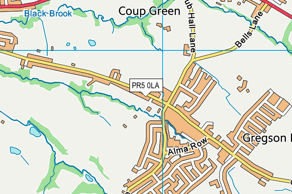 PR5 0LA map - OS VectorMap District (Ordnance Survey)