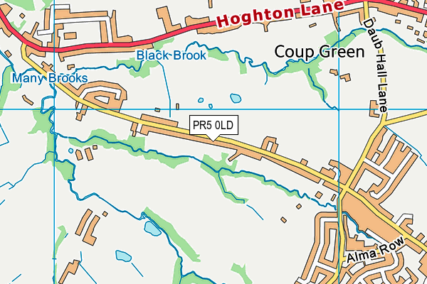 PR5 0LD map - OS VectorMap District (Ordnance Survey)