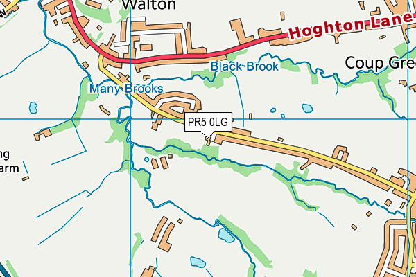 PR5 0LG map - OS VectorMap District (Ordnance Survey)