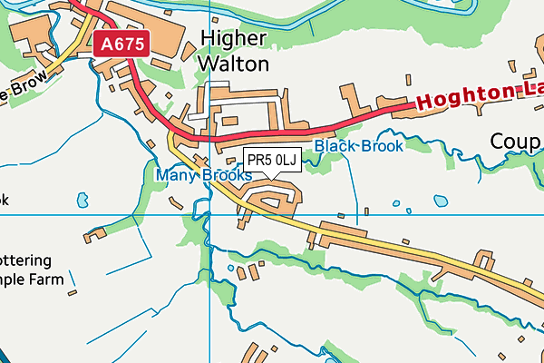 PR5 0LJ map - OS VectorMap District (Ordnance Survey)