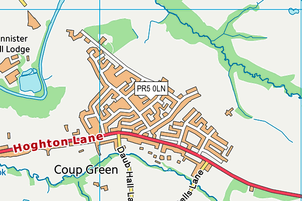 PR5 0LN map - OS VectorMap District (Ordnance Survey)
