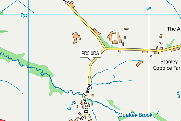 PR5 0RA map - OS VectorMap District (Ordnance Survey)