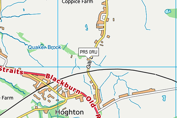 PR5 0RU map - OS VectorMap District (Ordnance Survey)