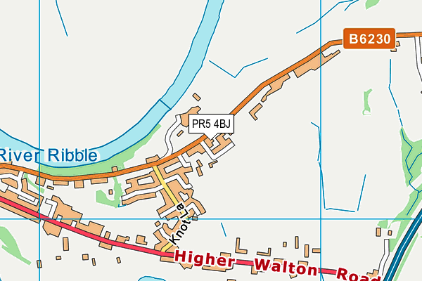 PR5 4BJ map - OS VectorMap District (Ordnance Survey)