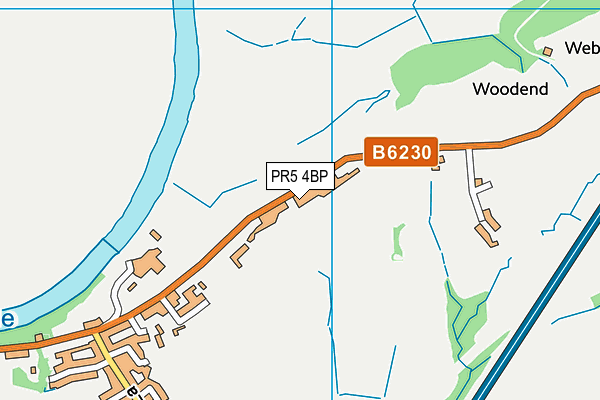 PR5 4BP map - OS VectorMap District (Ordnance Survey)