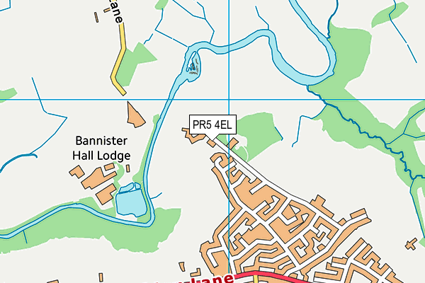 PR5 4EL map - OS VectorMap District (Ordnance Survey)