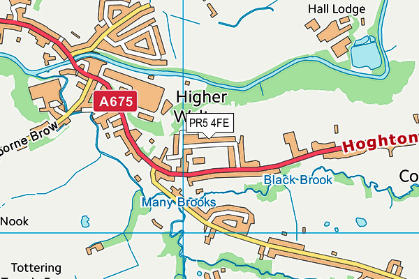 Higher Walton Church of England Primary School map (PR5 4FE) - OS VectorMap District (Ordnance Survey)