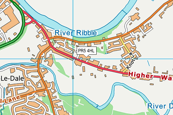 PR5 4HL map - OS VectorMap District (Ordnance Survey)