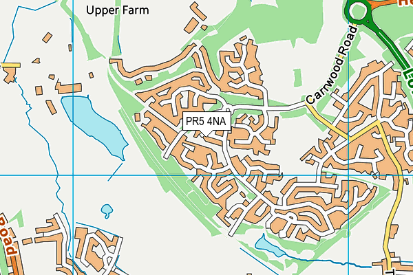 PR5 4NA map - OS VectorMap District (Ordnance Survey)