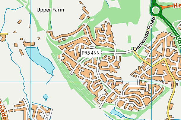 PR5 4NN map - OS VectorMap District (Ordnance Survey)