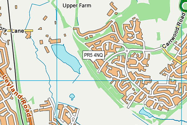 PR5 4NQ map - OS VectorMap District (Ordnance Survey)