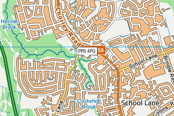 PR5 4PQ map - OS VectorMap District (Ordnance Survey)