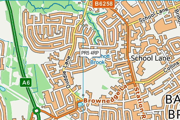 PR5 4RP map - OS VectorMap District (Ordnance Survey)