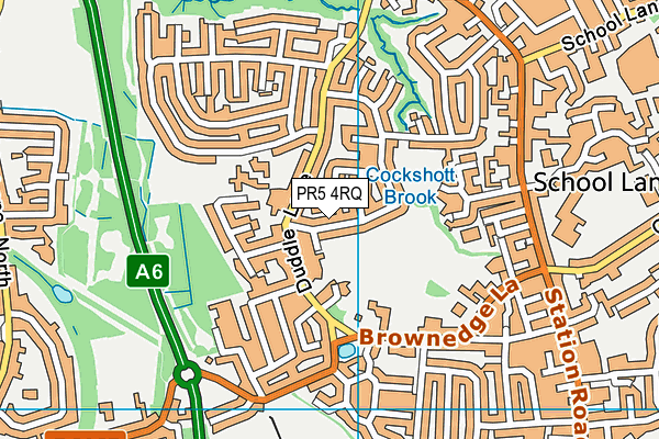 PR5 4RQ map - OS VectorMap District (Ordnance Survey)