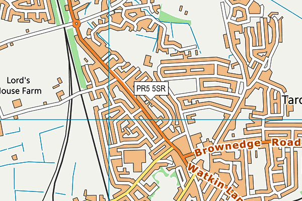 PR5 5SR map - OS VectorMap District (Ordnance Survey)