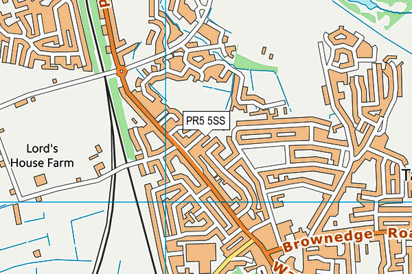 Applebee Wood Community Specialist School map (PR5 5SS) - OS VectorMap District (Ordnance Survey)