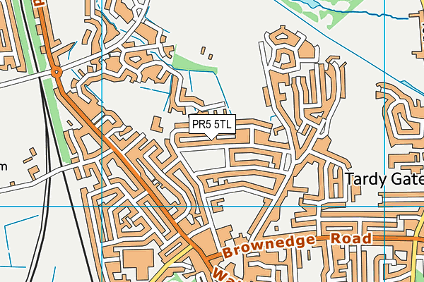 PR5 5TL map - OS VectorMap District (Ordnance Survey)