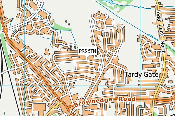 PR5 5TN map - OS VectorMap District (Ordnance Survey)