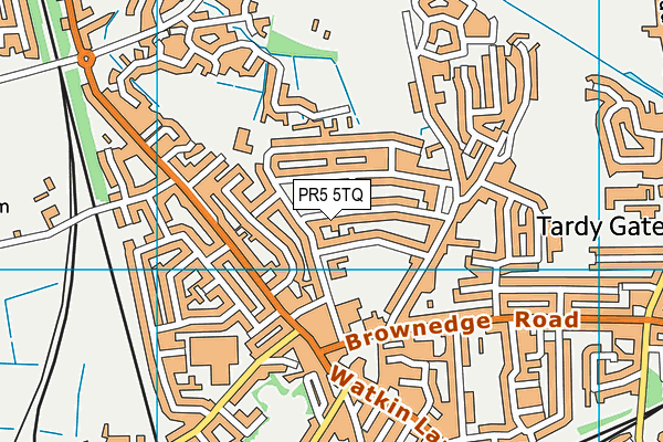 PR5 5TQ map - OS VectorMap District (Ordnance Survey)