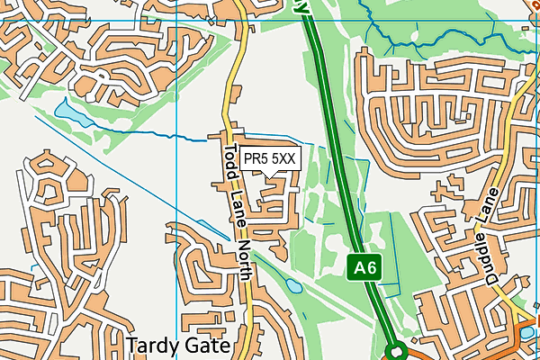 PR5 5XX map - OS VectorMap District (Ordnance Survey)