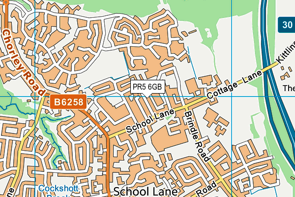 PR5 6GB map - OS VectorMap District (Ordnance Survey)