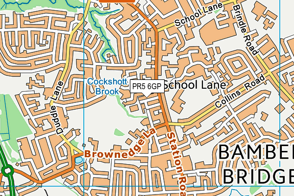 PR5 6GP map - OS VectorMap District (Ordnance Survey)