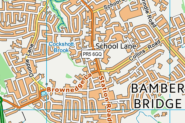 PR5 6GQ map - OS VectorMap District (Ordnance Survey)