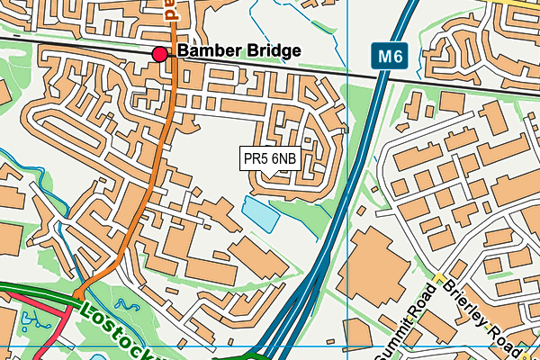 PR5 6NB map - OS VectorMap District (Ordnance Survey)