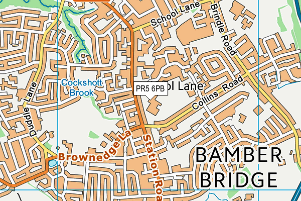 Brownedge St Marys Catholic High School map (PR5 6PB) - OS VectorMap District (Ordnance Survey)