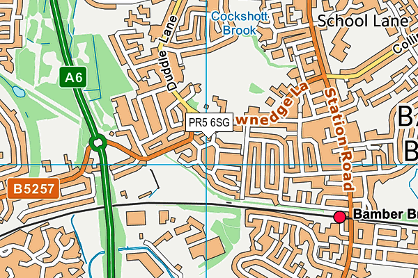 PR5 6SG map - OS VectorMap District (Ordnance Survey)
