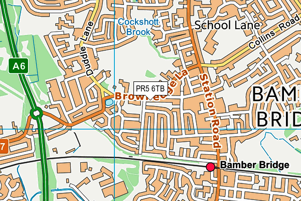 PR5 6TB map - OS VectorMap District (Ordnance Survey)