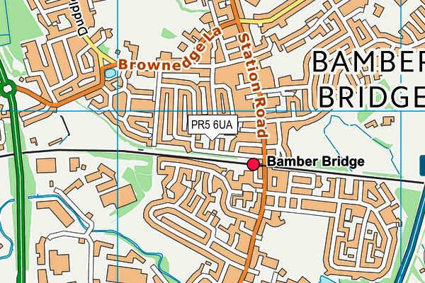 PR5 6UA map - OS VectorMap District (Ordnance Survey)