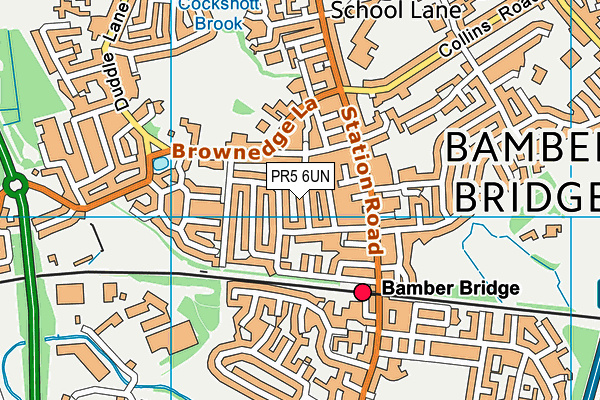 PR5 6UN map - OS VectorMap District (Ordnance Survey)