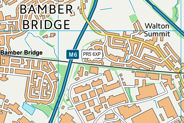 PR5 6XP map - OS VectorMap District (Ordnance Survey)