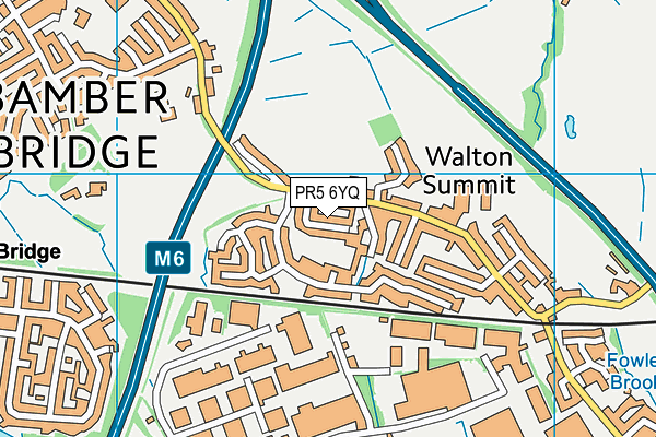 PR5 6YQ map - OS VectorMap District (Ordnance Survey)